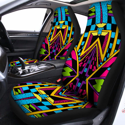 Ethnic Psychedelic Trippy Print Universal Fit Car Seat Covers