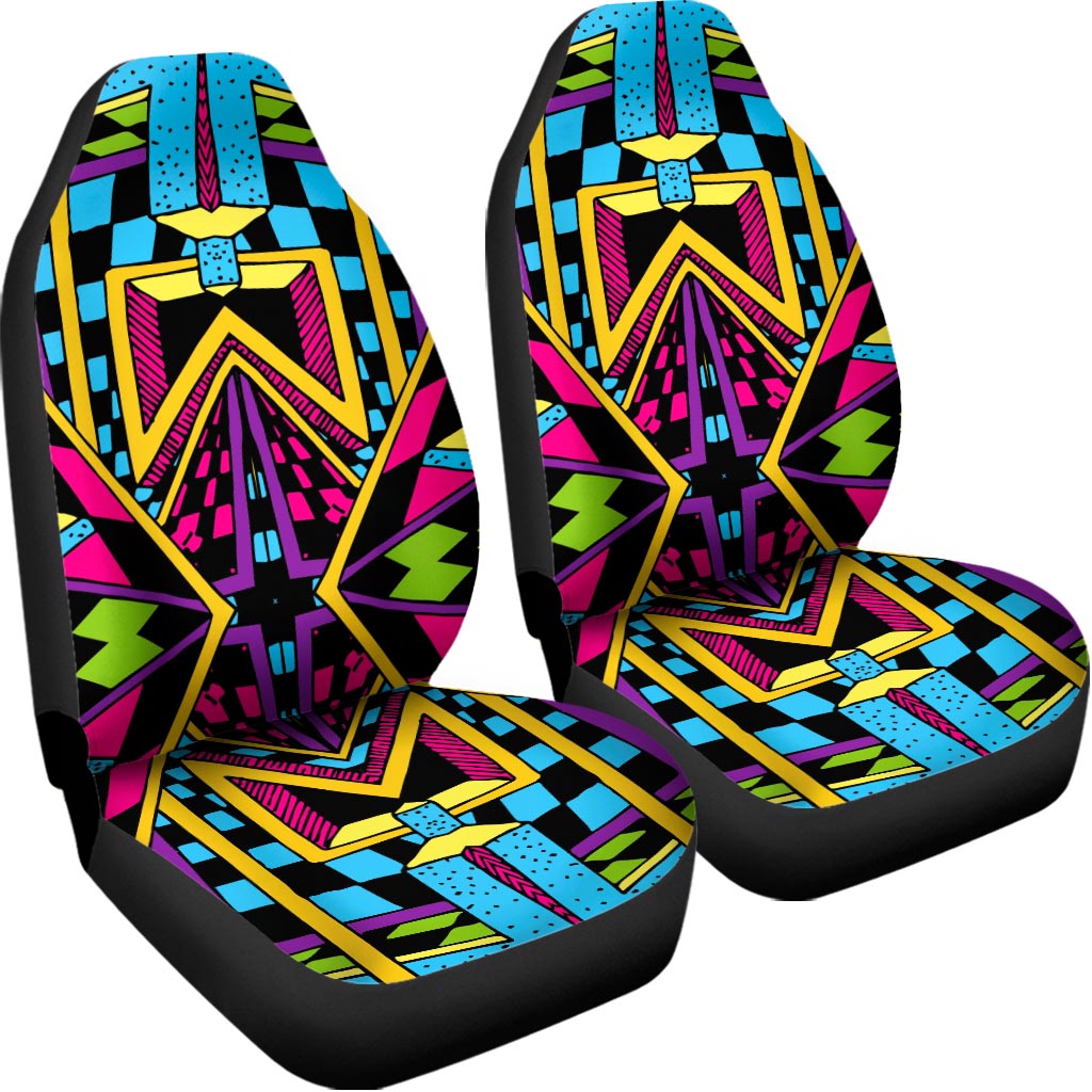 Ethnic Psychedelic Trippy Print Universal Fit Car Seat Covers