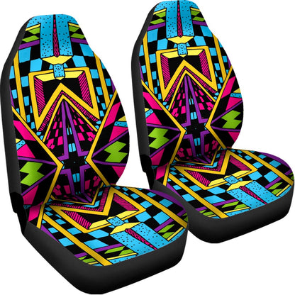 Ethnic Psychedelic Trippy Print Universal Fit Car Seat Covers