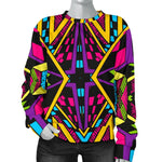 Ethnic Psychedelic Trippy Print Women's Crewneck Sweatshirt GearFrost