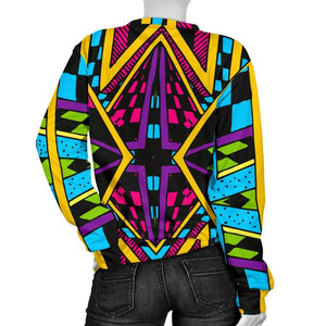 Ethnic Psychedelic Trippy Print Women's Crewneck Sweatshirt GearFrost