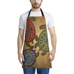 Ethnic Sea Turtles Print Apron