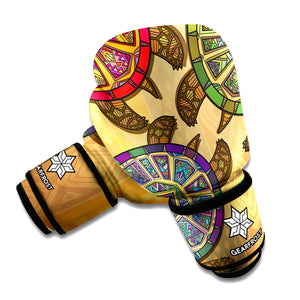 Ethnic Sea Turtles Print Boxing Gloves