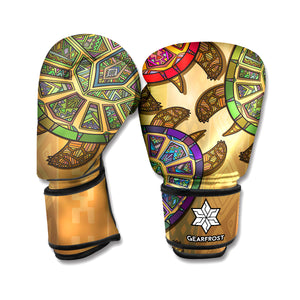 Ethnic Sea Turtles Print Boxing Gloves