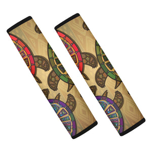 Ethnic Sea Turtles Print Car Seat Belt Covers