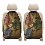 Ethnic Sea Turtles Print Car Seat Organizers