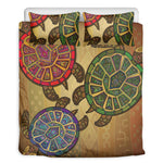 Ethnic Sea Turtles Print Duvet Cover Bedding Set