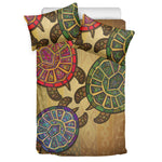 Ethnic Sea Turtles Print Duvet Cover Bedding Set