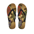 Ethnic Sea Turtles Print Flip Flops