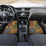 Ethnic Sea Turtles Print Front and Back Car Floor Mats