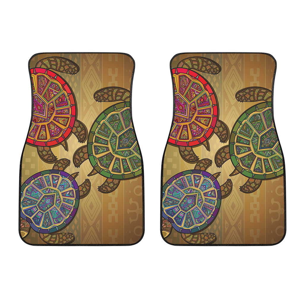 Ethnic Sea Turtles Print Front Car Floor Mats