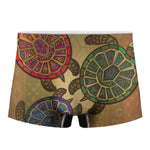 Ethnic Sea Turtles Print Men's Boxer Briefs