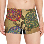 Ethnic Sea Turtles Print Men's Boxer Briefs