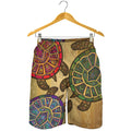 Ethnic Sea Turtles Print Men's Shorts