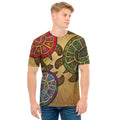Ethnic Sea Turtles Print Men's T-Shirt