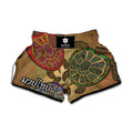 Ethnic Sea Turtles Print Muay Thai Boxing Shorts