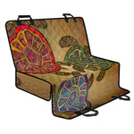 Ethnic Sea Turtles Print Pet Car Back Seat Cover