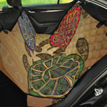 Ethnic Sea Turtles Print Pet Car Back Seat Cover