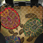 Ethnic Sea Turtles Print Pet Car Back Seat Cover