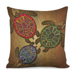 Ethnic Sea Turtles Print Pillow Cover