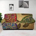 Ethnic Sea Turtles Print Sofa Cover