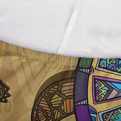 Ethnic Sea Turtles Print Sofa Cover