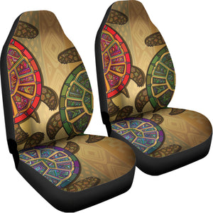 Ethnic Sea Turtles Print Universal Fit Car Seat Covers