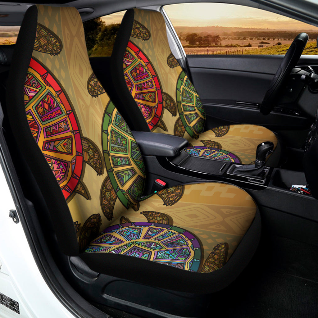 Ethnic Sea Turtles Print Universal Fit Car Seat Covers