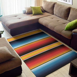 Ethnic Serape Blanket Pattern Print Area Rug