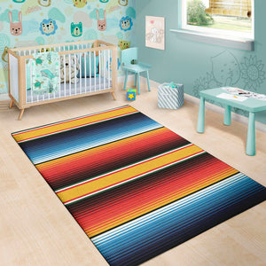 Ethnic Serape Blanket Pattern Print Area Rug