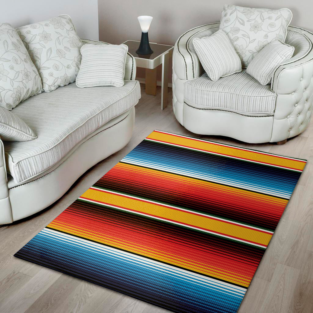 Ethnic Serape Blanket Pattern Print Area Rug