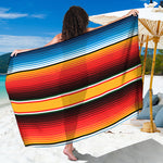 Ethnic Serape Blanket Pattern Print Beach Sarong Wrap