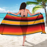 Ethnic Serape Blanket Pattern Print Beach Sarong Wrap