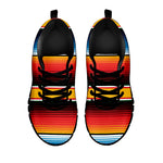 Ethnic Serape Blanket Pattern Print Black Sneakers