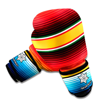 Ethnic Serape Blanket Pattern Print Boxing Gloves