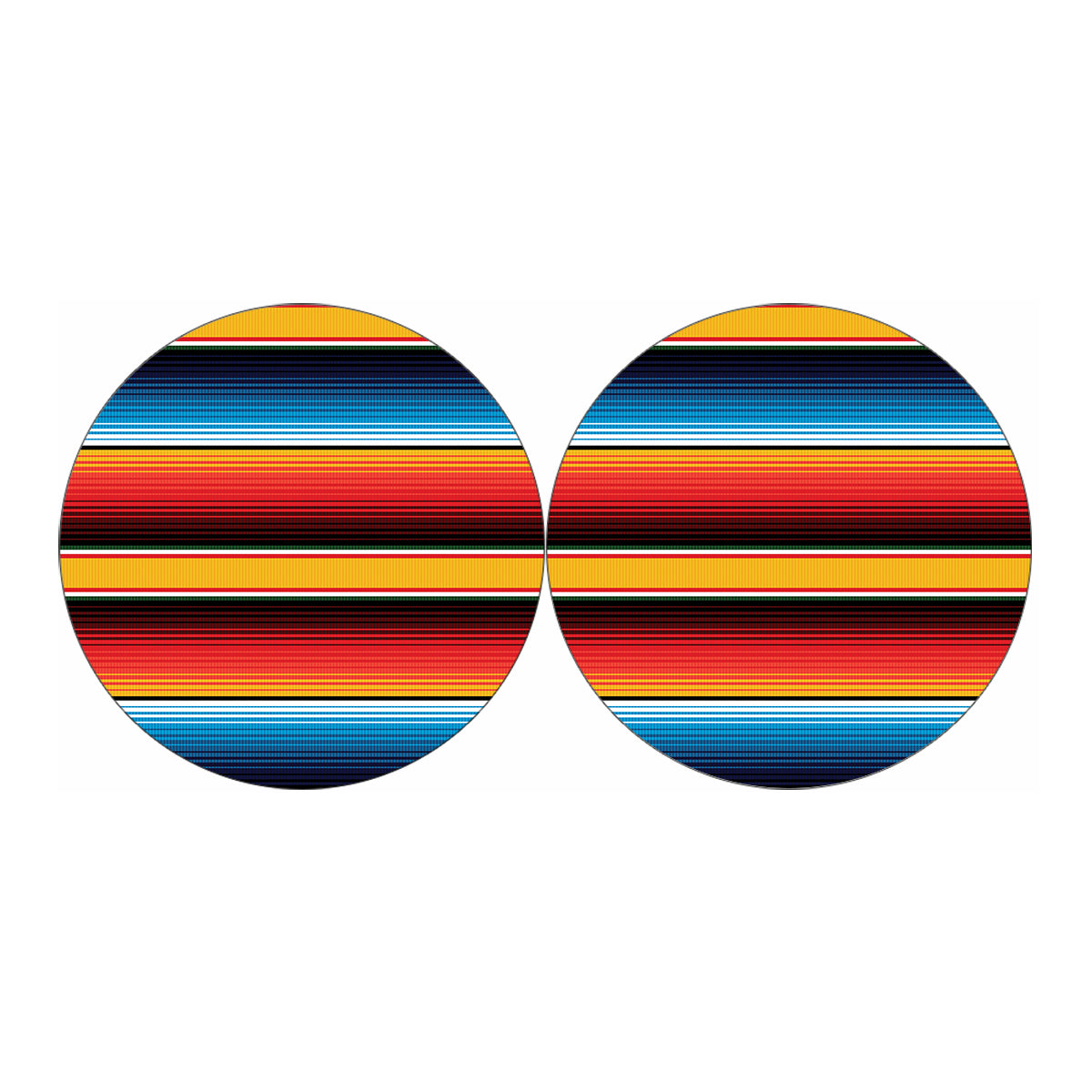 Ethnic Serape Blanket Pattern Print Car Coasters