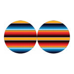 Ethnic Serape Blanket Pattern Print Car Coasters