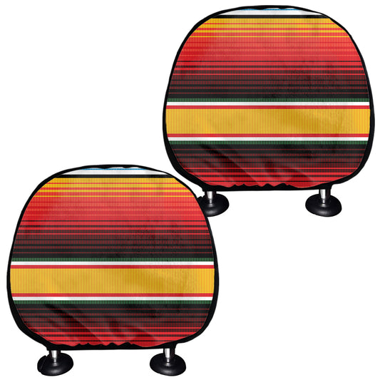 Ethnic Serape Blanket Pattern Print Car Headrest Covers