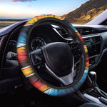 Ethnic Serape Blanket Pattern Print Car Steering Wheel Cover