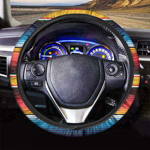 Ethnic Serape Blanket Pattern Print Car Steering Wheel Cover