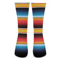 Ethnic Serape Blanket Pattern Print Crew Socks