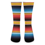 Ethnic Serape Blanket Pattern Print Crew Socks