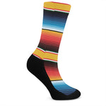 Ethnic Serape Blanket Pattern Print Crew Socks