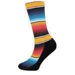 Ethnic Serape Blanket Pattern Print Crew Socks
