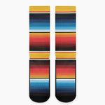Ethnic Serape Blanket Pattern Print Crew Socks