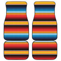 Ethnic Serape Blanket Pattern Print Front and Back Car Floor Mats