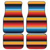 Ethnic Serape Blanket Pattern Print Front and Back Car Floor Mats