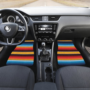 Ethnic Serape Blanket Pattern Print Front and Back Car Floor Mats