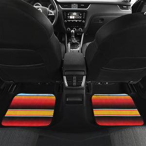 Ethnic Serape Blanket Pattern Print Front and Back Car Floor Mats