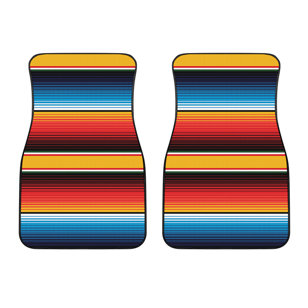 Ethnic Serape Blanket Pattern Print Front Car Floor Mats